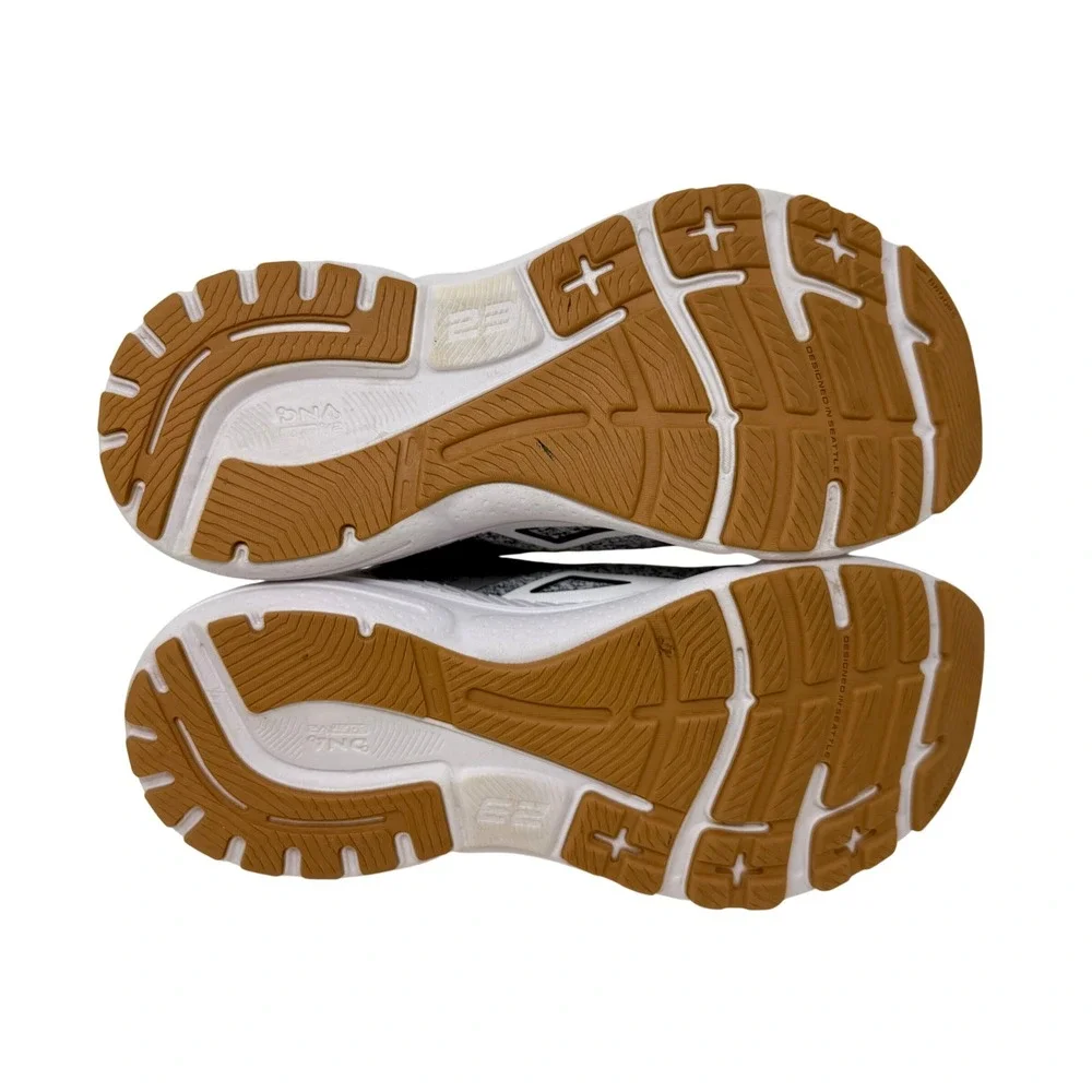 Brooks Adrenaline GTS 23 Womens Sz 9 Running Shoes Grey White Gum 1203811B112